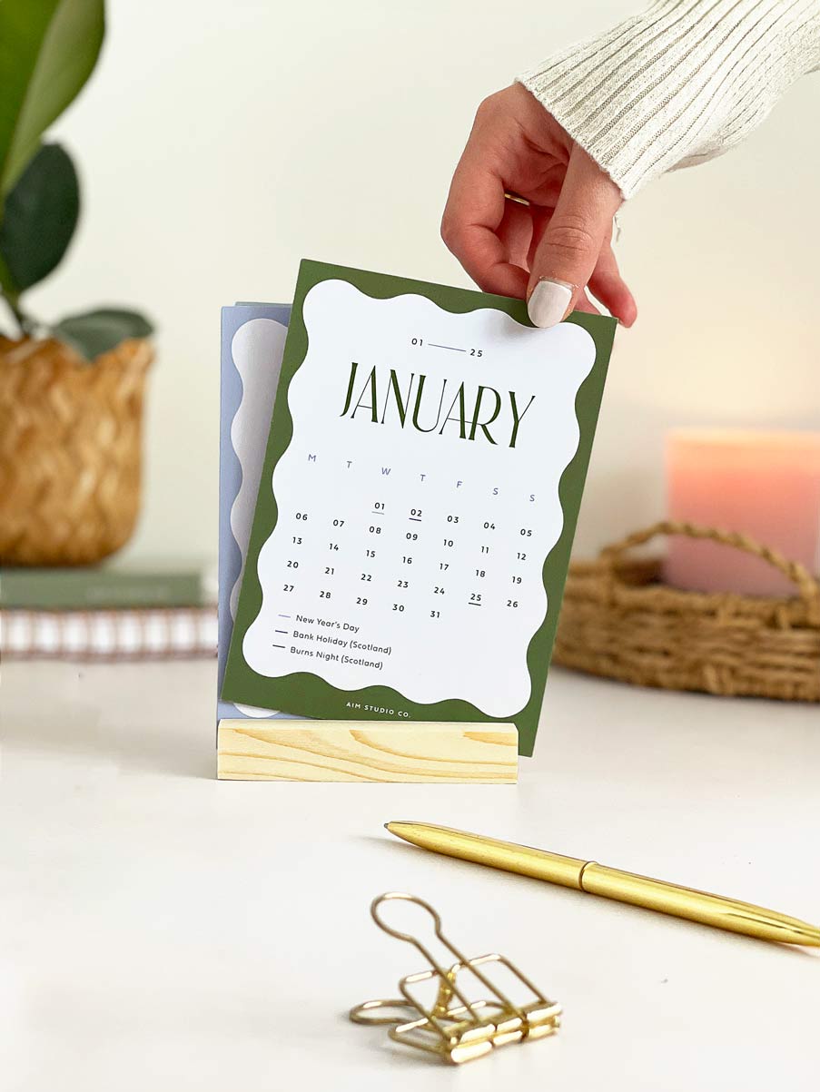 2025 Diary, Desk Calendar & Accessories Bundle