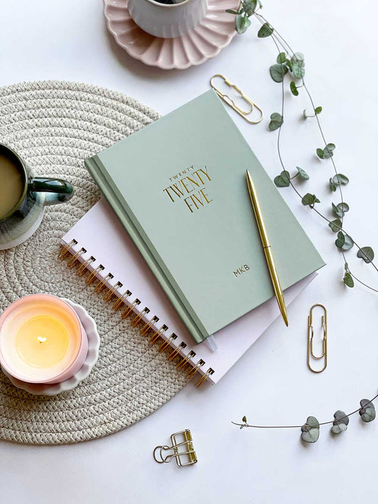 2025 A5 Personalised Diary | Sage Green